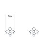 Voir la diapositive 2 : L'ATELIER D'AZUR Boucles d'Oreilles Etoiles Solitaires Diamants de Synthèse 0.03 Carats - Or 18 Carats 750 Blanc