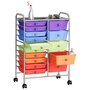 Voir la diapositive 3 : VIDAXL Chariot rangement mobile a 15 tiroirs XXL Multicolore Plastique