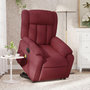 Voir la diapositive 1 : VIDAXL Fauteuil inclinable de massage electrique Rouge bordeaux Tissu