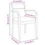 Voir la diapositive 6 : VIDAXL Chaises a manger coussins 2 pcs blanc bois massif caoutchouc