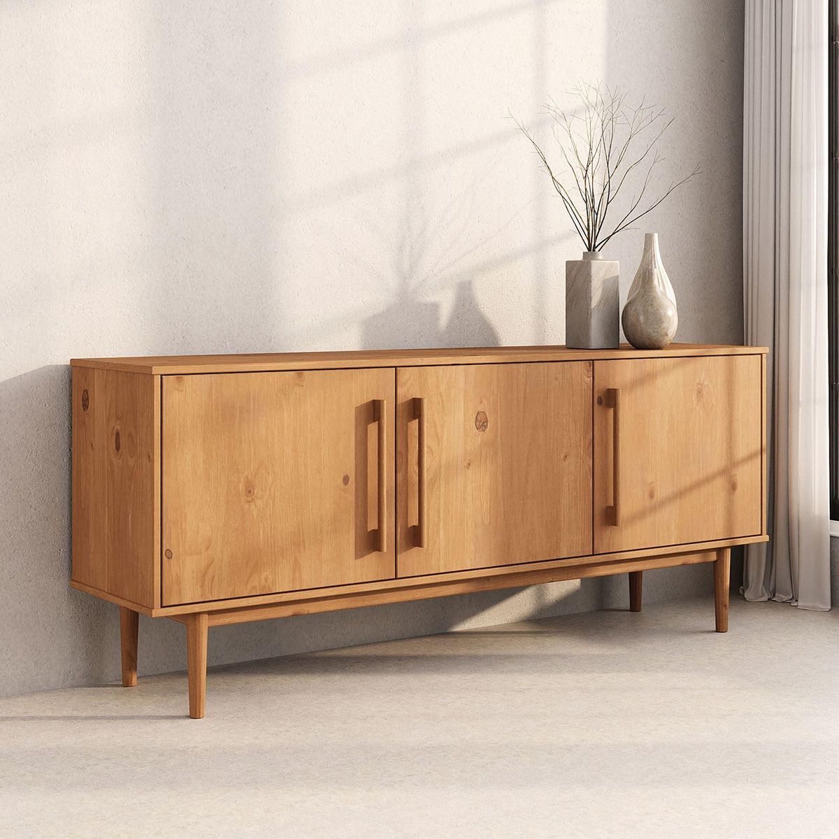 IDIMEX Buffet TECCA L 170 cm 3 portes en bois massif