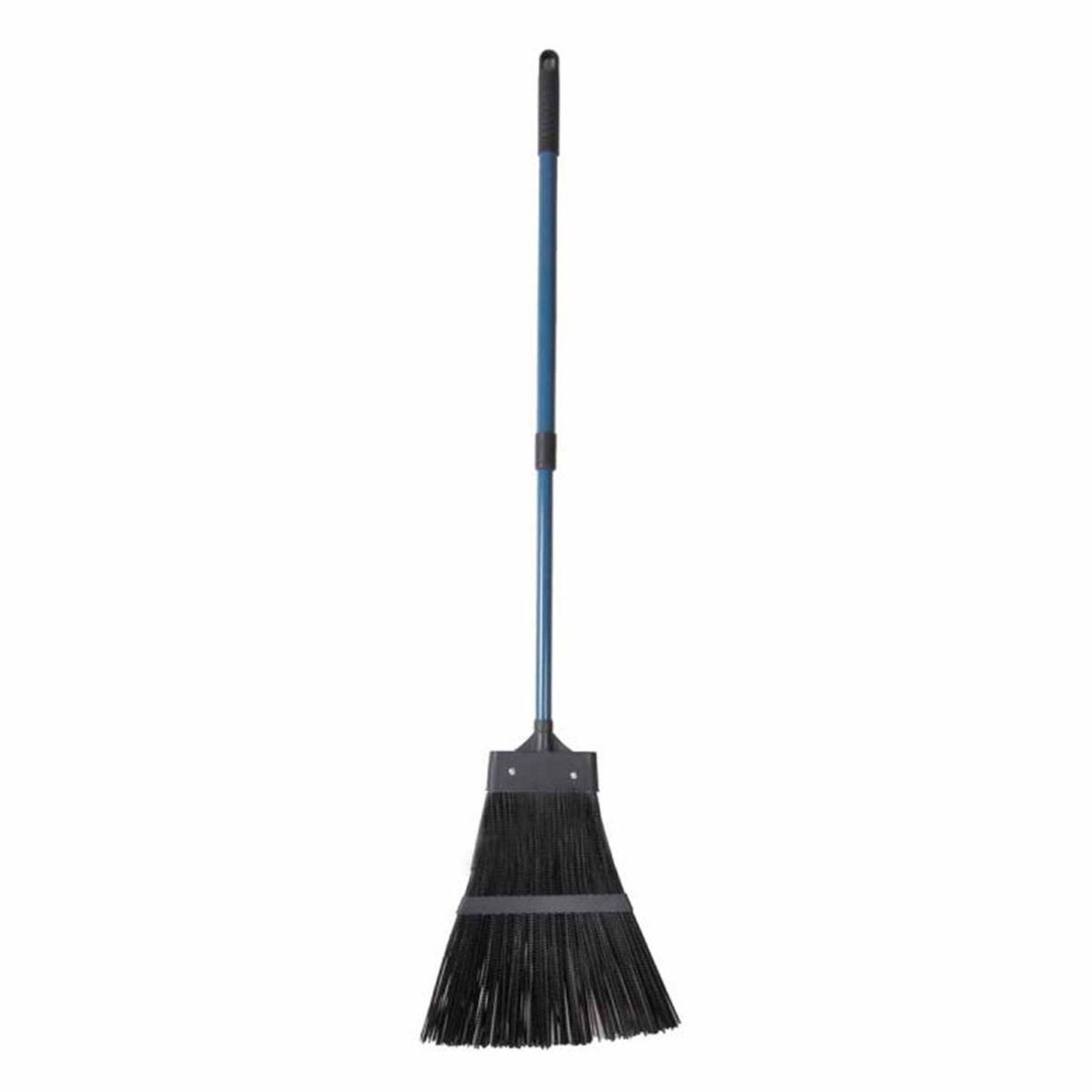 Voir la diapositive 1 : HOMEA Balai extérieur  manche télescopique  110cm bleu