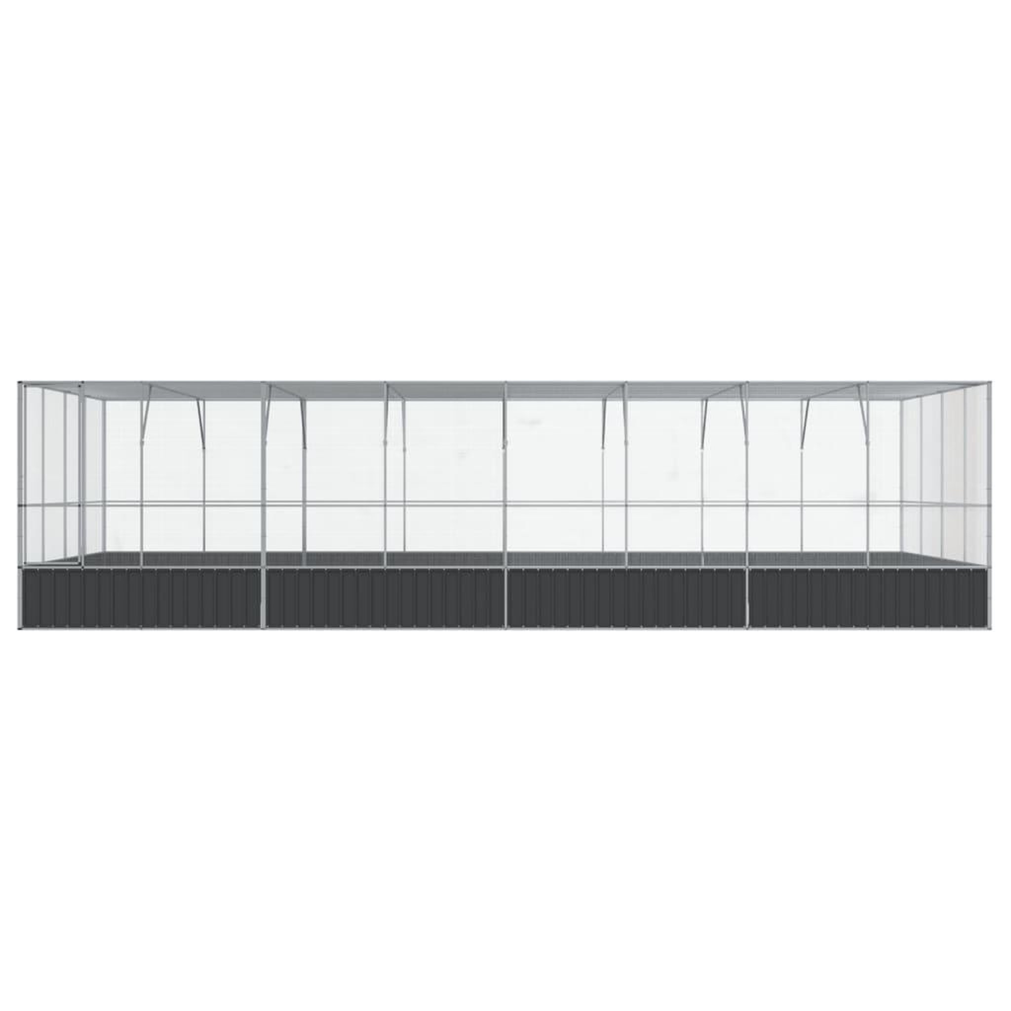 Voir la diapositive 3 : VIDAXL Voliere avec extension argente 832x414x212 cm acier