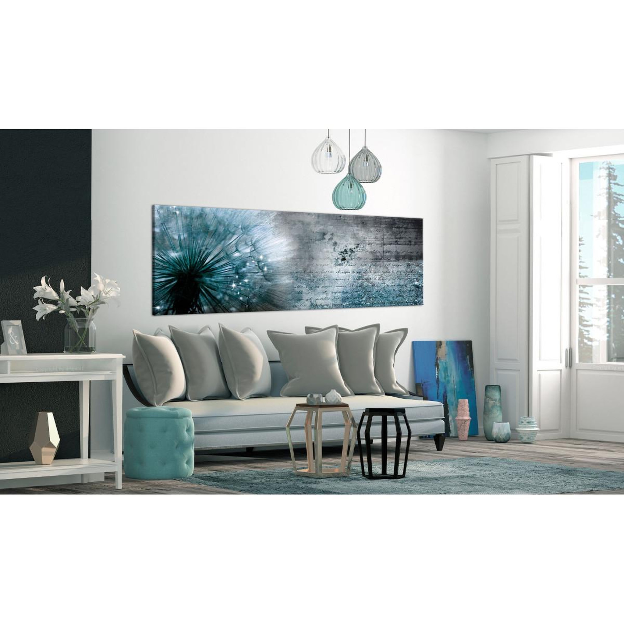 Voir la diapositive 2 : Paris Prix Tableau Imprimé  Blue Dandelion