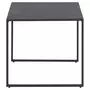 TOILINUX Table d'appoint carré en mélaminé et métal - L.50 cm x H. 45 cm - Noir