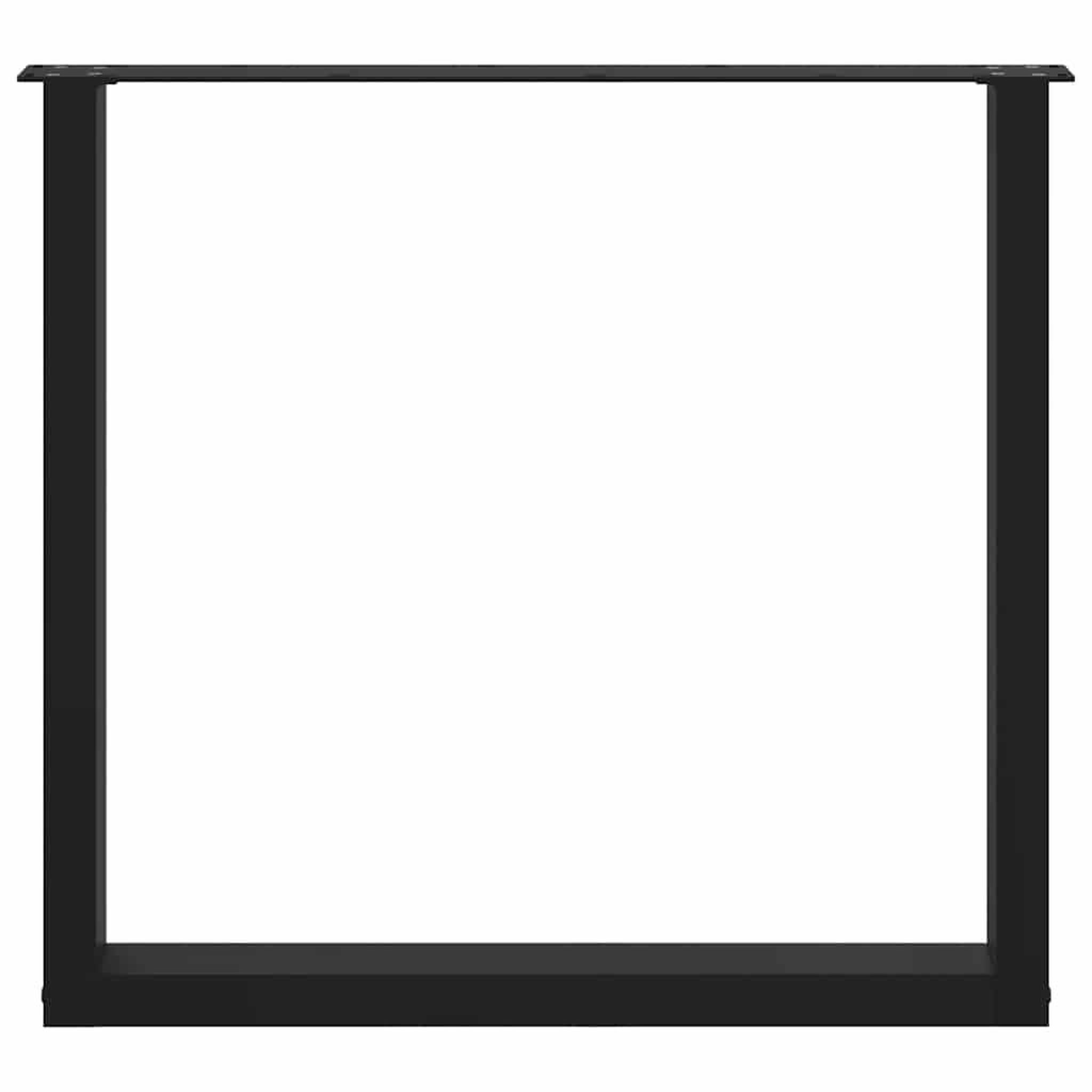 Voir la diapositive 5 : VIDAXL Pieds de table a manger forme de U 2 pcs noir 90x(72-73) cm