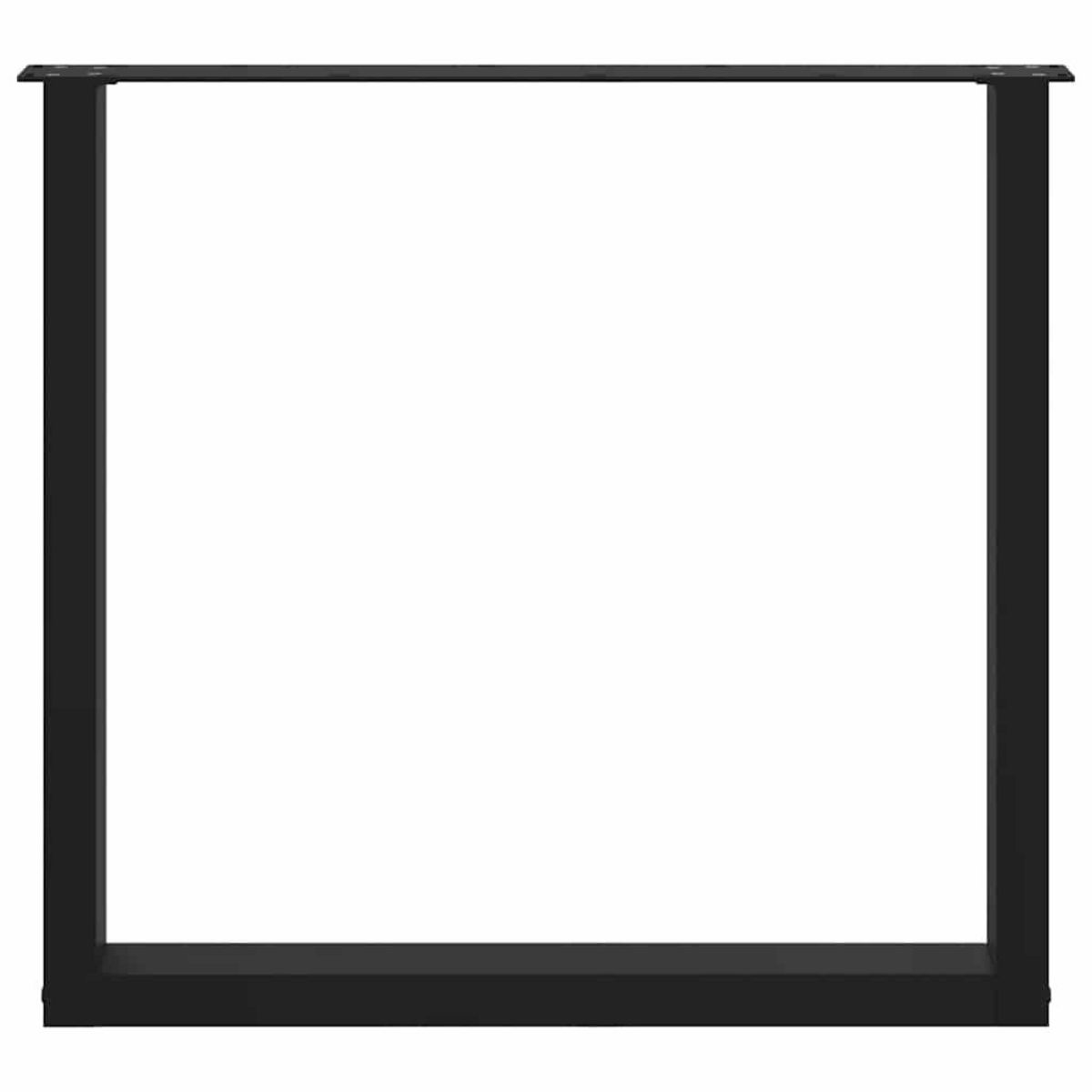 VIDAXL Pieds de table a manger forme de U 2 pcs noir 90x(72-73) cm