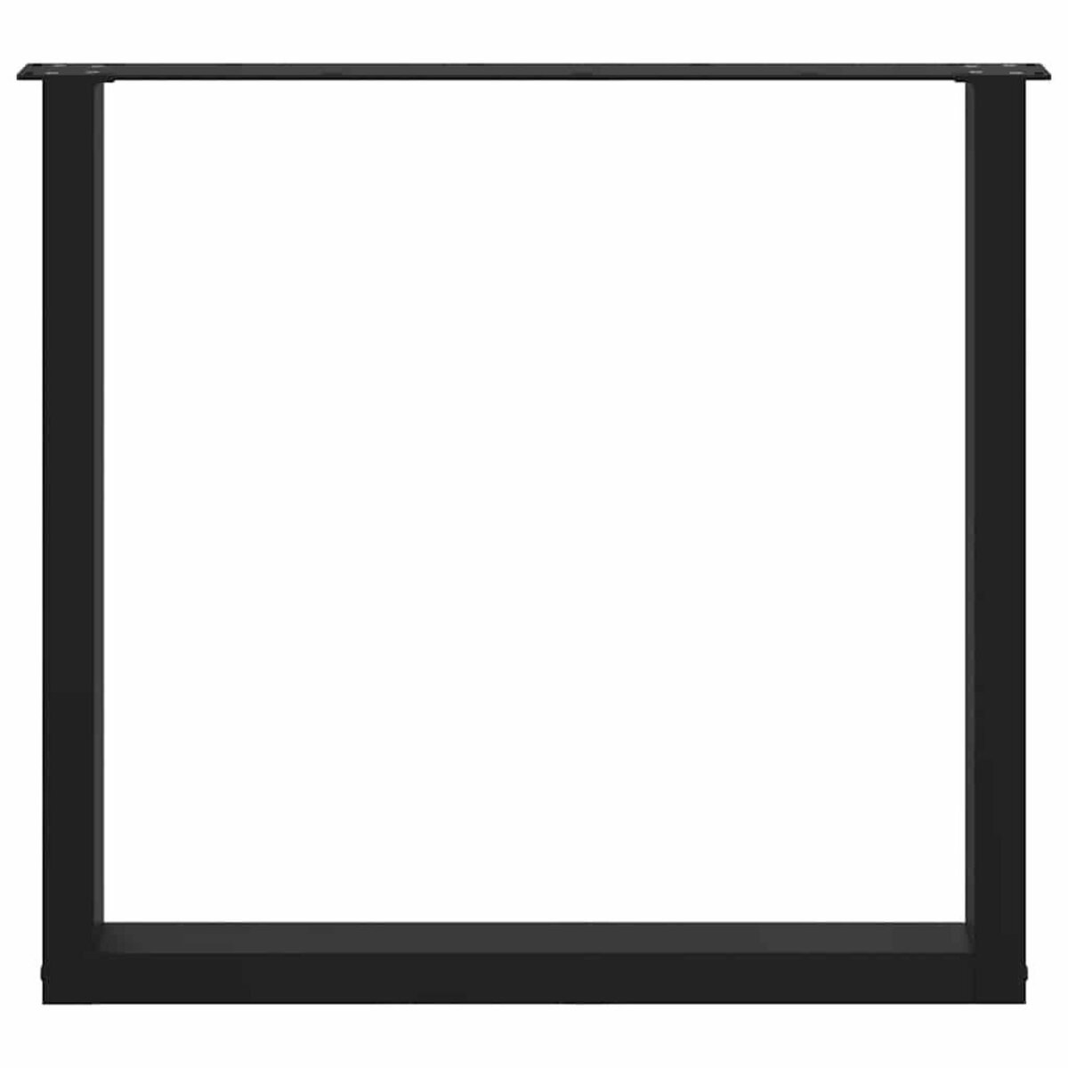 VIDAXL Pieds de table a manger forme de U 2 pcs noir 90x(72-73) cm