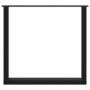 Voir la diapositive 5 : VIDAXL Pieds de table a manger forme de U 2 pcs noir 90x(72-73) cm