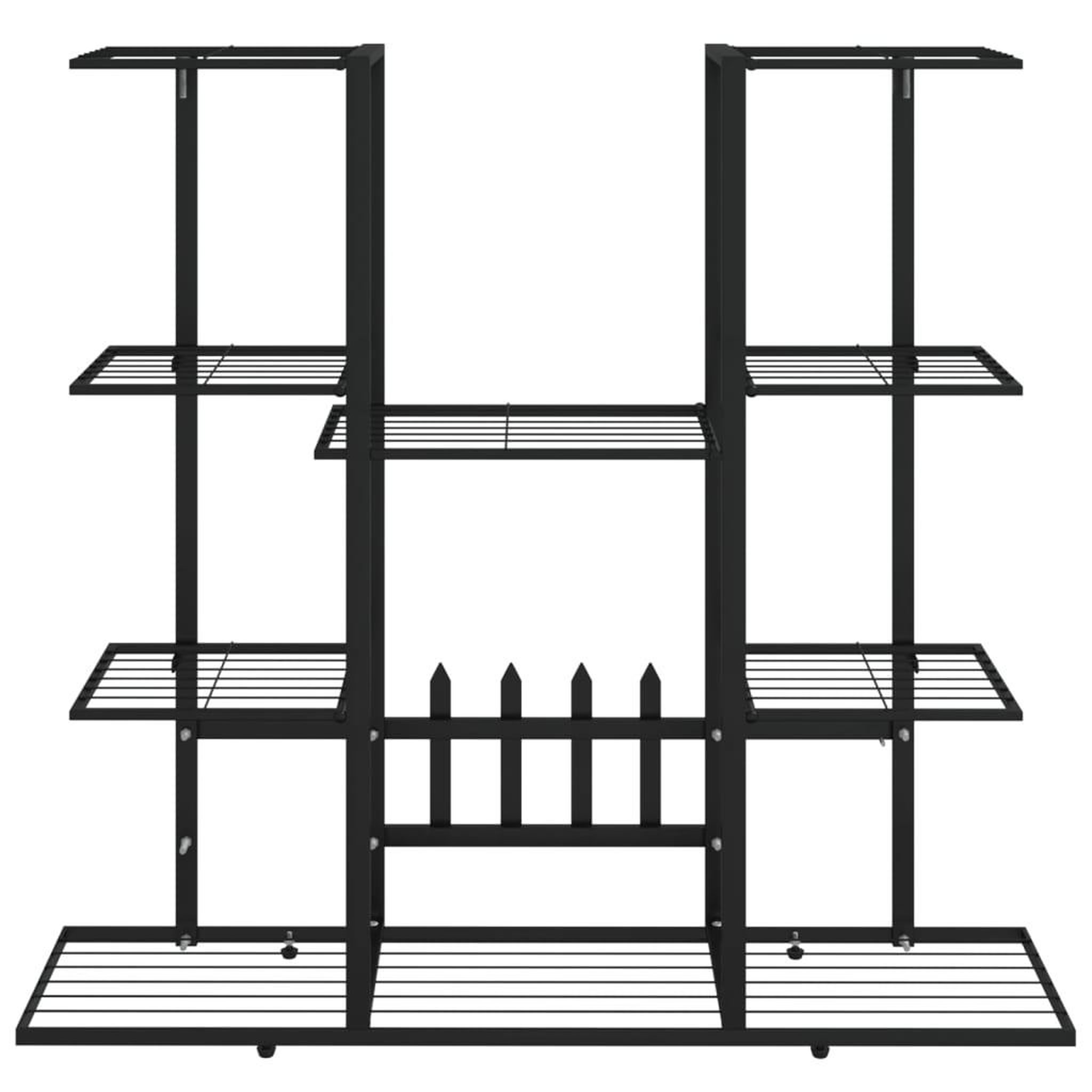 Voir la diapositive 3 : VIDAXL Support a plantes 94,5x25x89 cm Noir Fer