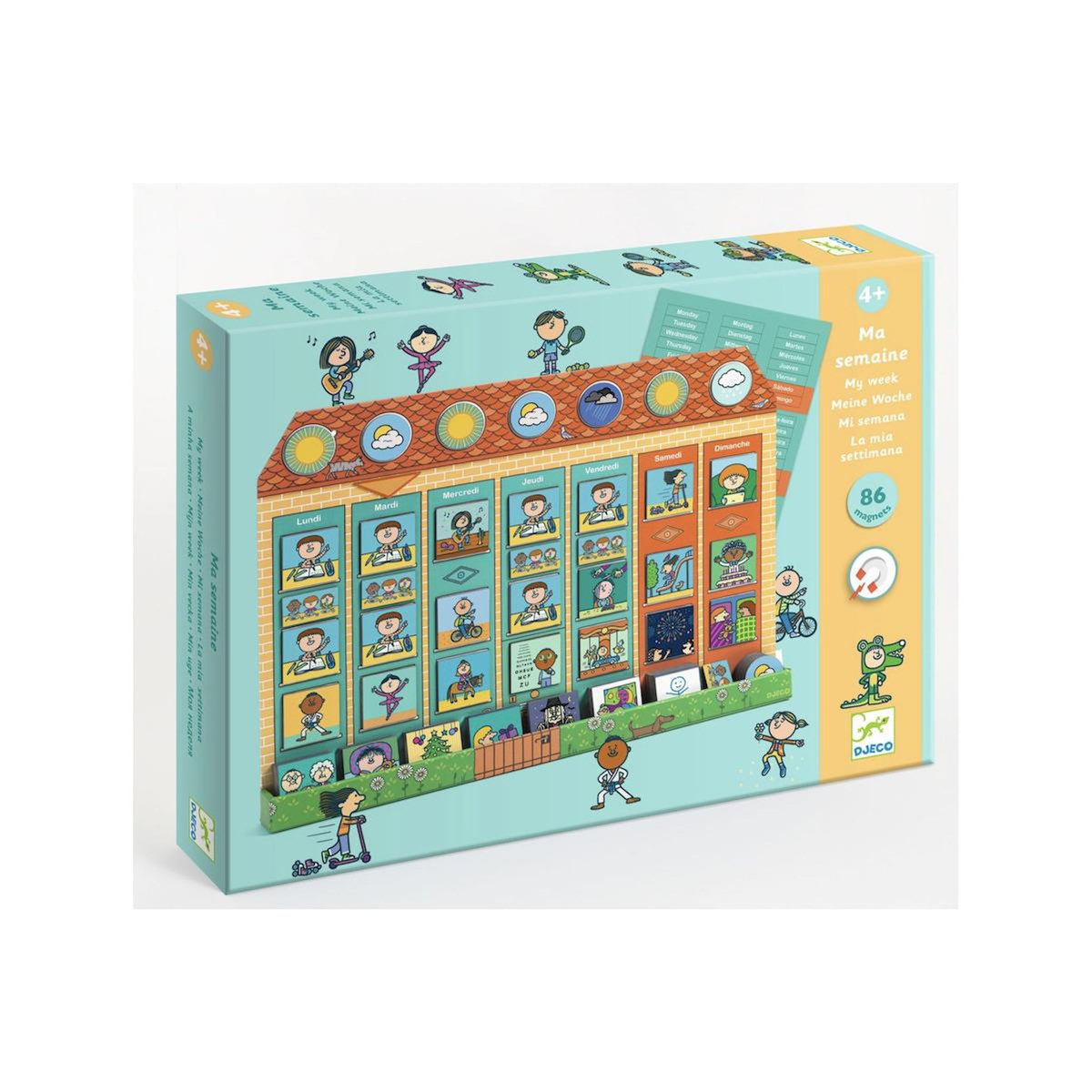 Djeco Ma semaine - 86 magnets -