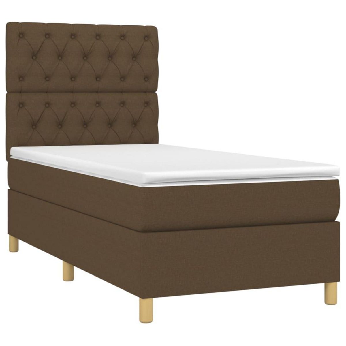 VIDAXL Sommier a lattes de lit avec matelas Marron fonce 80x200 cm