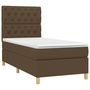 Voir la diapositive 3 : VIDAXL Sommier a lattes de lit avec matelas Marron fonce 80x200 cm