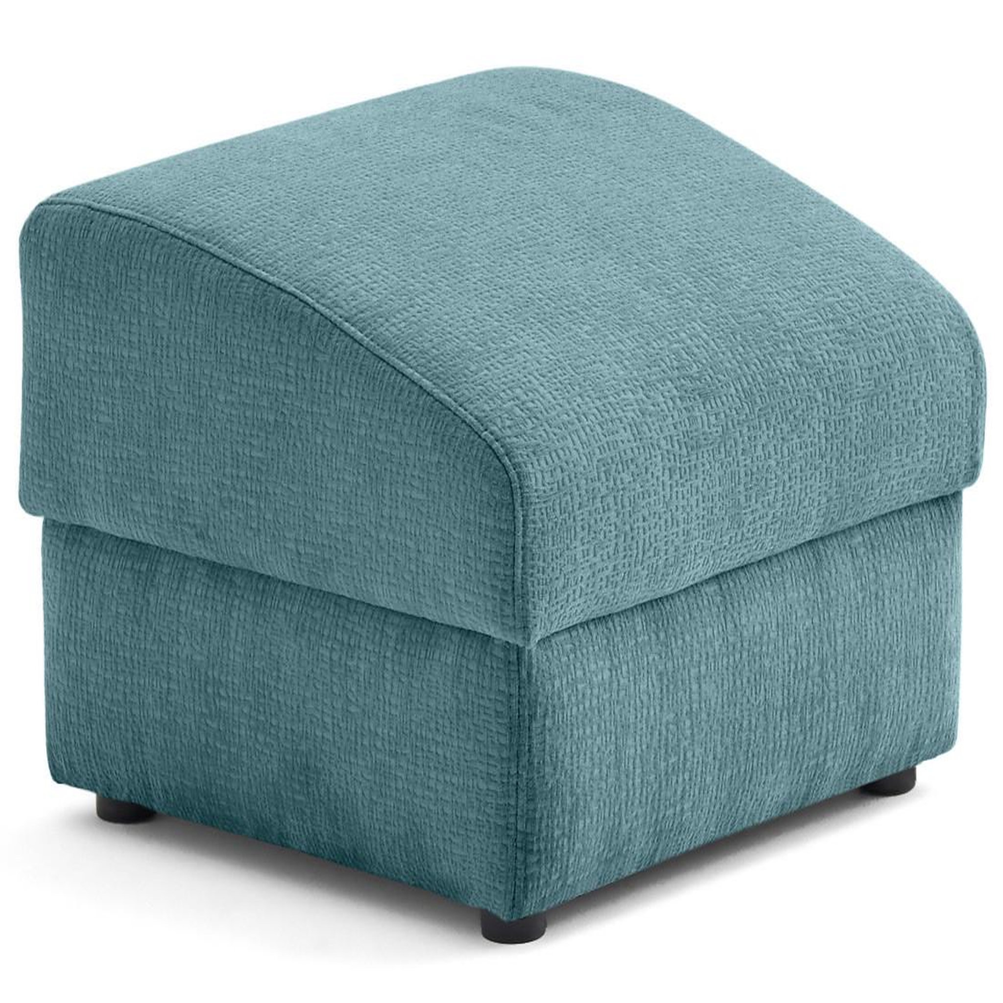 Voir la diapositive 1 : LISA DESIGN Bastille - pouf en tissu velours relief