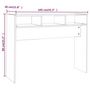 Voir la diapositive 6 : VIDAXL Table console gris beton 105x30x80 cm bois d'ingenierie
