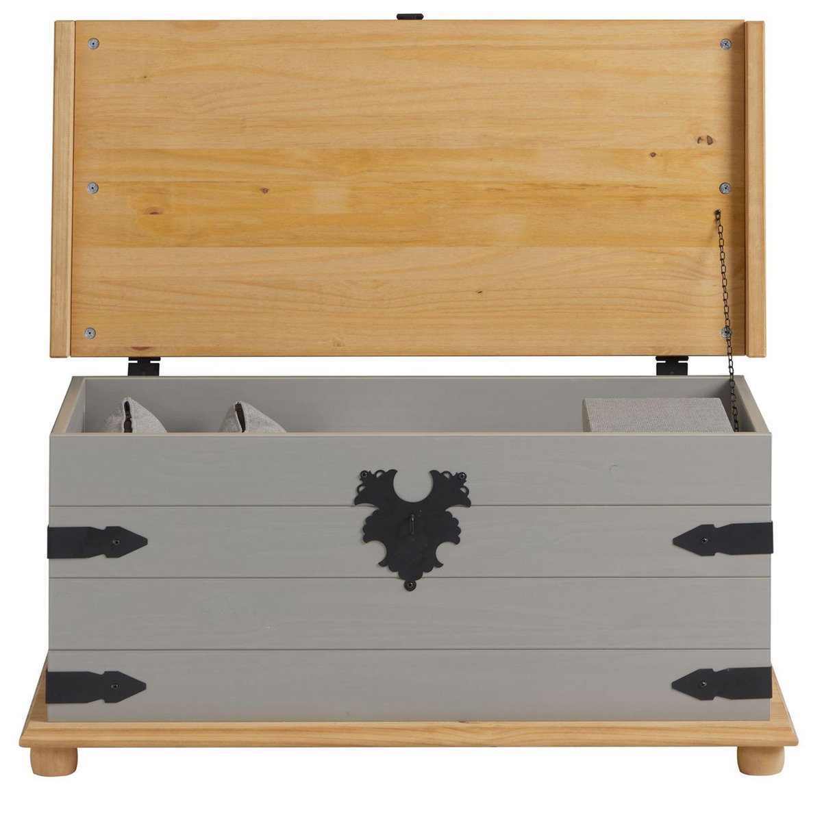 IDIMEX Coffre de rangement en pin TEQUILA style mexicain