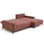 Voir la diapositive 2 : LISA DESIGN Rimini - canapé d'angle droit 4 places convertible avec coffre en tissu texturé