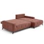 Voir la diapositive 2 : LISA DESIGN Rimini - canapé d'angle droit 4 places convertible avec coffre en tissu texturé