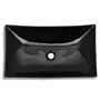 VIDAXL Vasque rectangulaire ceramique Noir pour salle de bain
