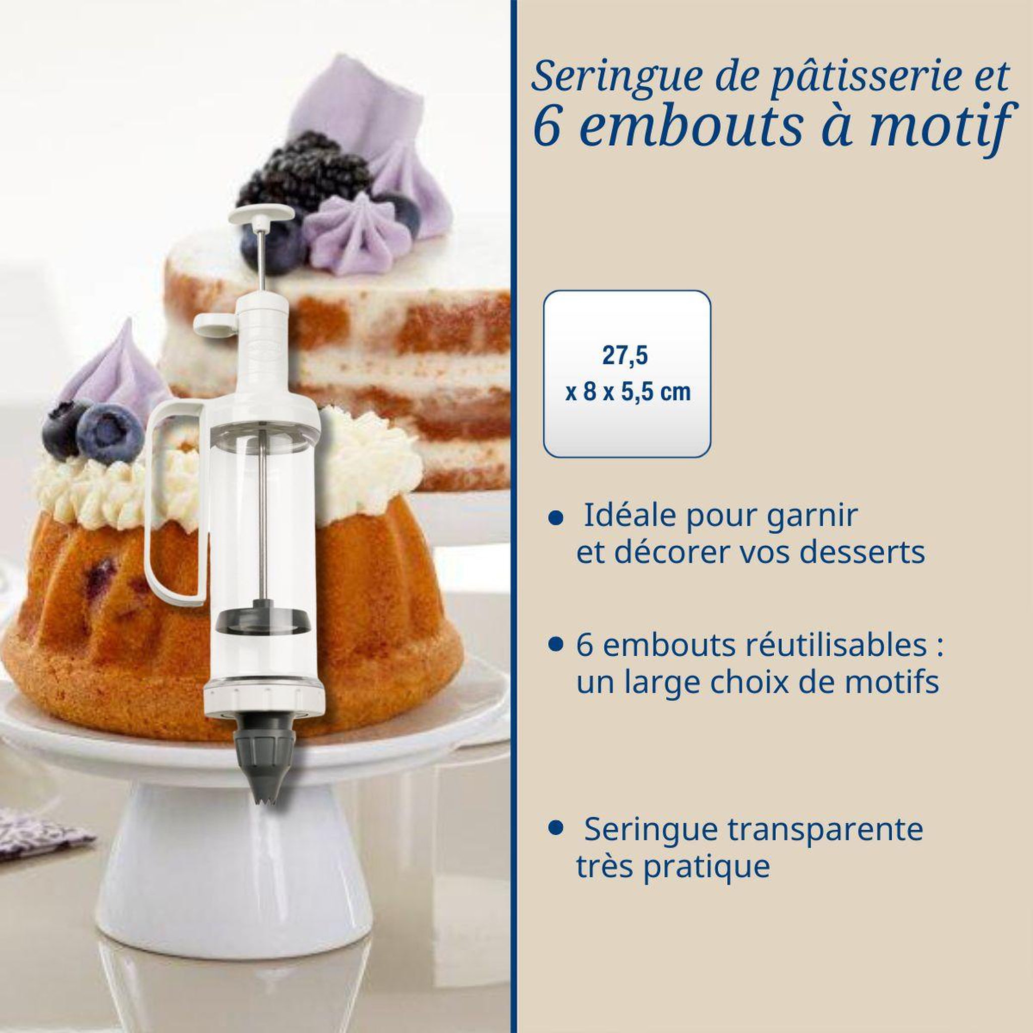 Voir la diapositive 4 : DR.OETKER Lot verre doseur et seringue à pâtisserie dr. Oetker baker edition