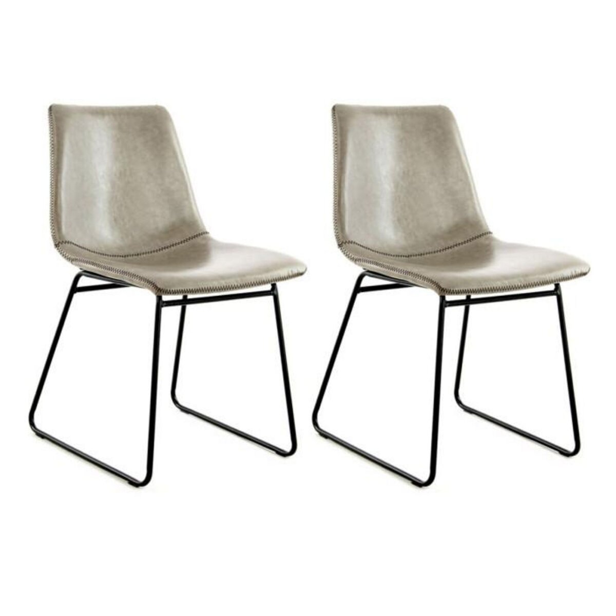 Paris Prix Lot de 2 Chaises Design  Caila  82cm Gris
