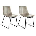 Paris Prix Lot de 2 Chaises Design  Caila  82cm Gris