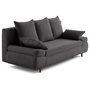 Voir la diapositive 4 : BEST MOBILIER Larson - canapé droit 3 places convertible avec coffre en velours côtelé