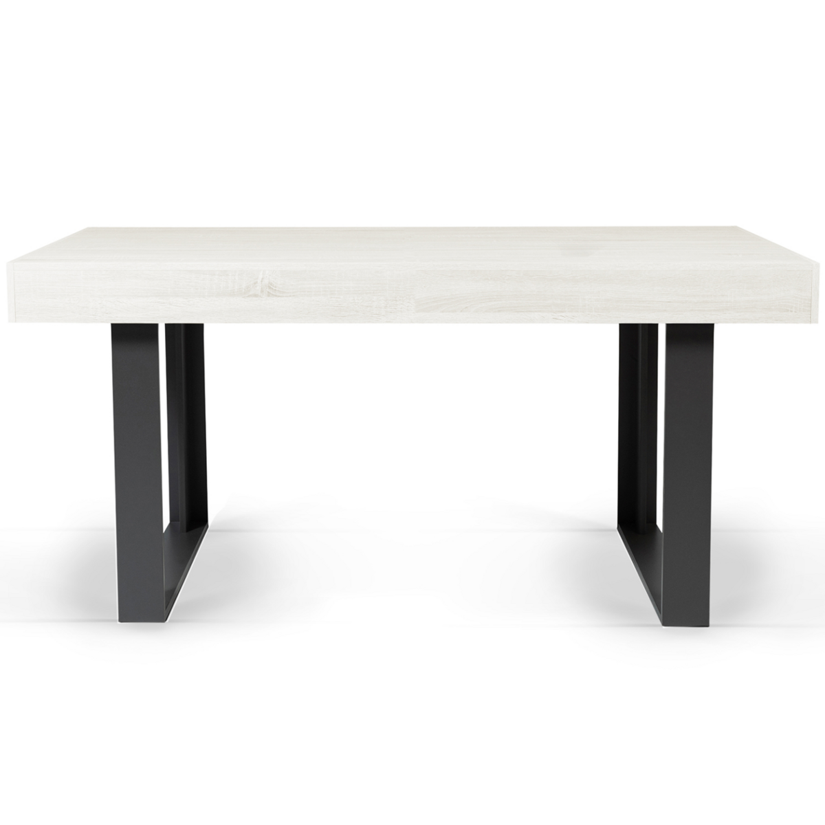 ID MARKET Table à manger rectangle PHOENIX 6 personnes bois gris 160 cm