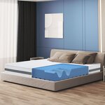 THE WHITE STONE Matelas 70 x 140 Orthopédique Antibactérienne | Hauteur 20 cm | Revêtement 3D Air en Fibre Hypoallergénique. Coloris disponibles : Bicolore