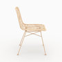 Voir la diapositive 6 : MAISON PAVANE Lot de 2 chaises en rotin naturel et pieds beiges-Tamara