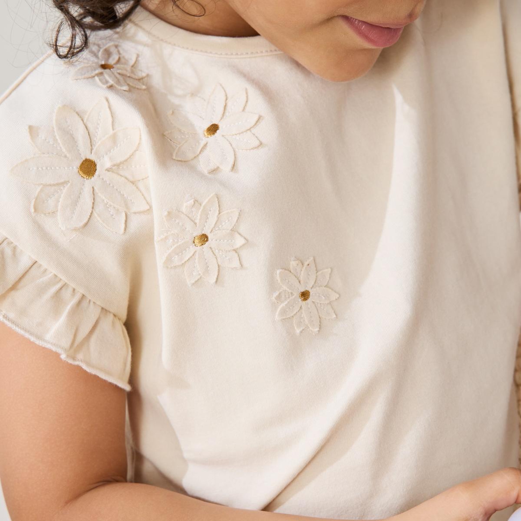 Voir la diapositive 4 : Petit Béguin T-shirt enfant manches courtes Poésie d'été