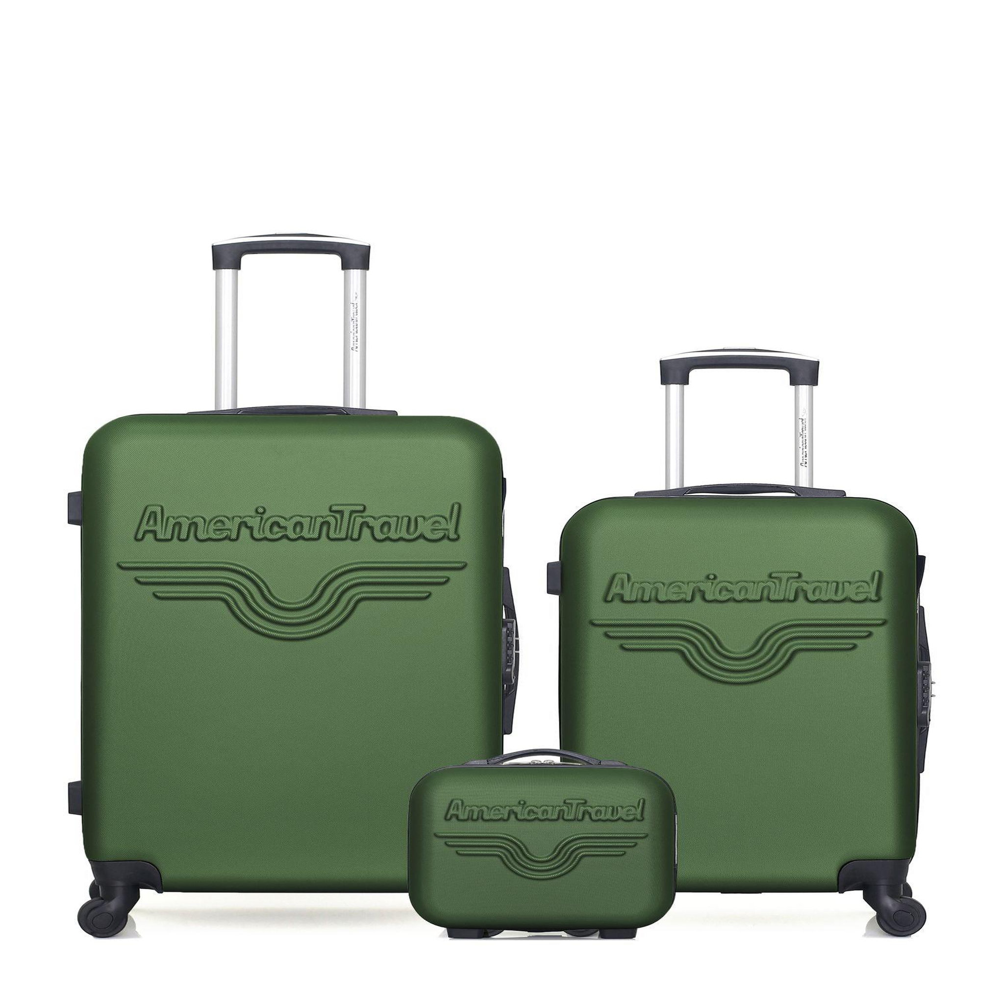 AMERICAN TRAVEL AMERICAN TRAVEL - Lot de 3 - Valises weekend, cabine et vanity CHELSEA