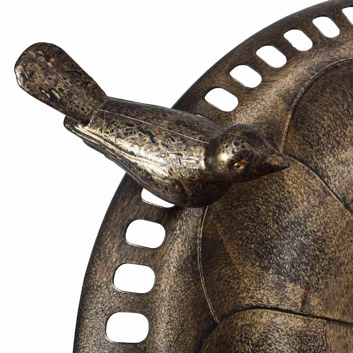 VIDAXL Baignoire de jardin pour oiseaux Bronze Plastique