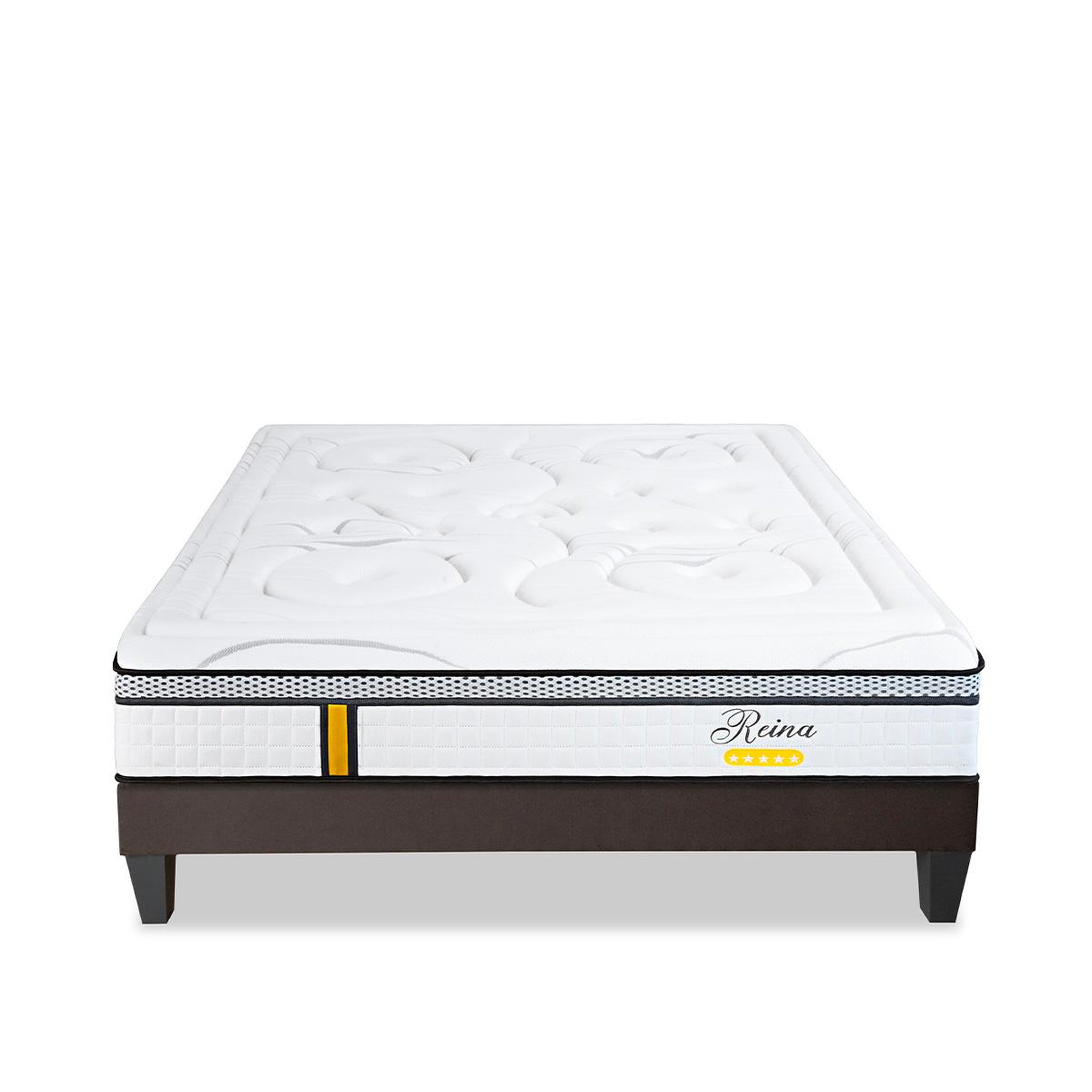 Voir la diapositive 1 : BELLECOUR Bellecour literie | ensemble reina 2.0 | matelas ressorts ensachés + sommier bois