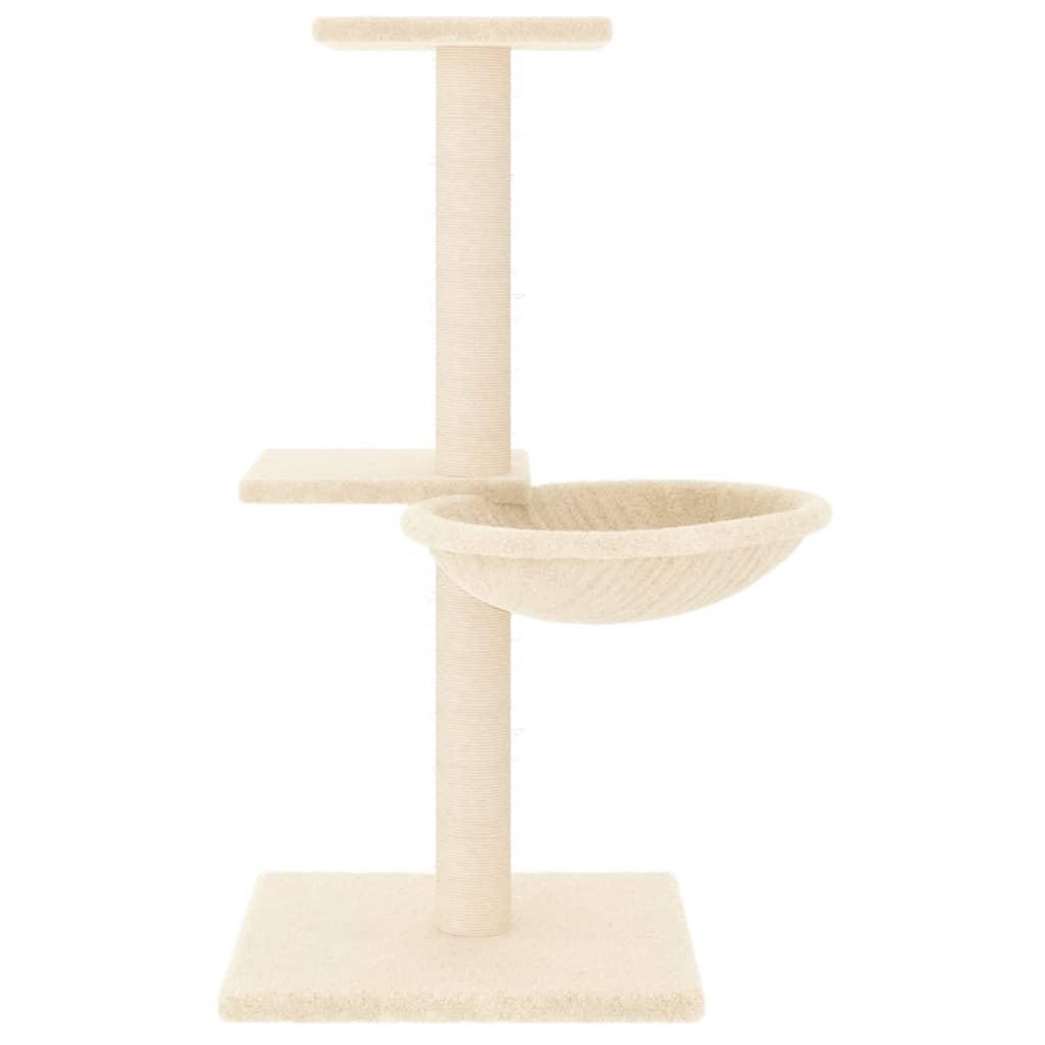 Voir la diapositive 3 : VIDAXL Arbre a chat avec griffoirs en sisal creme 72 cm