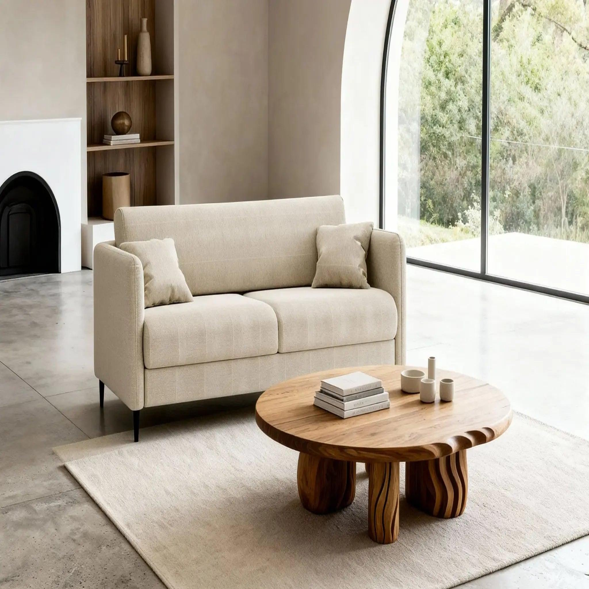 Voir la diapositive 2 : CASANOVA PARIS Vicky - canapé droit convertible tissu lisse 2 places