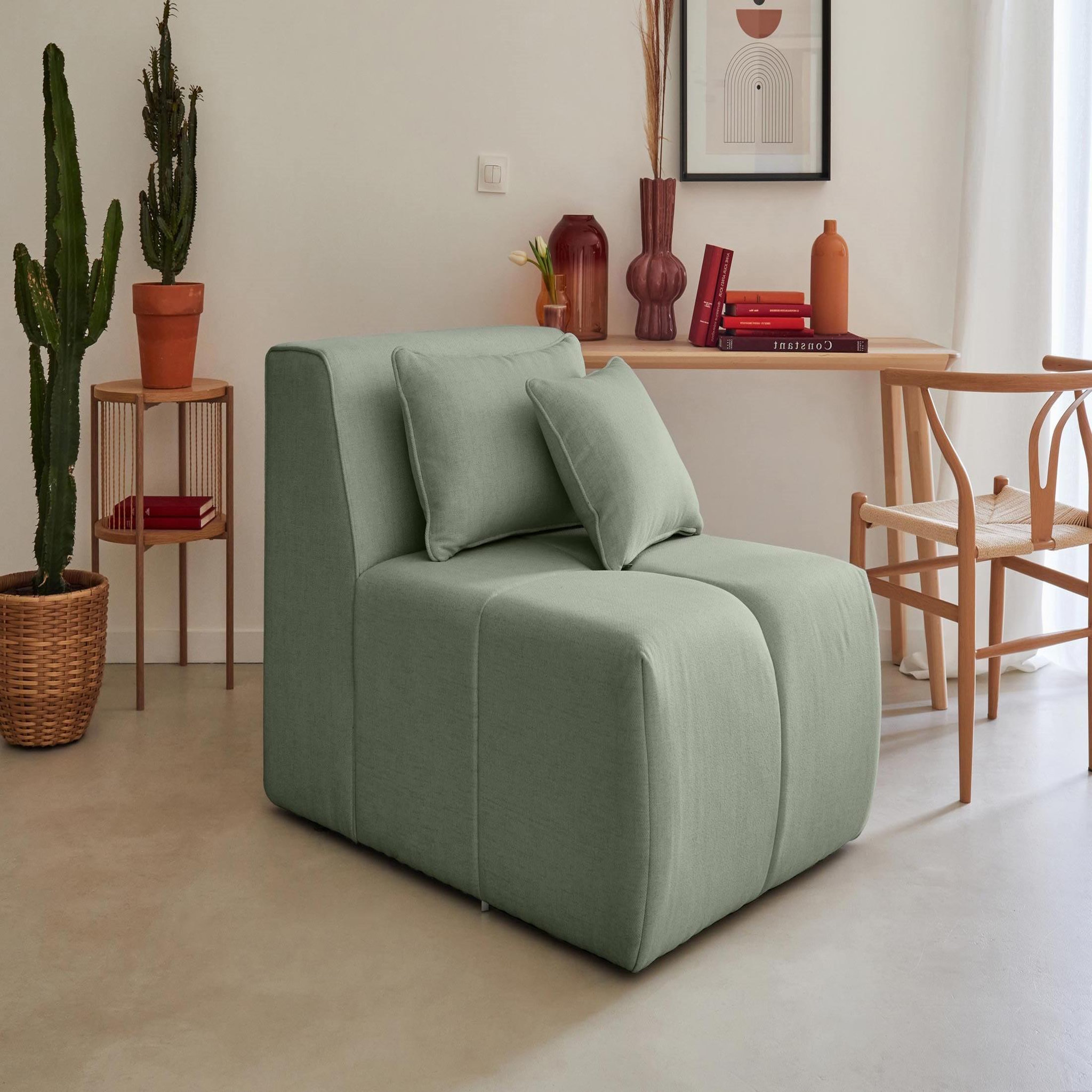Voir la diapositive 6 : LISA DESIGN Caracas - canapé modulable d'angle droit - 5 places - en tissu
