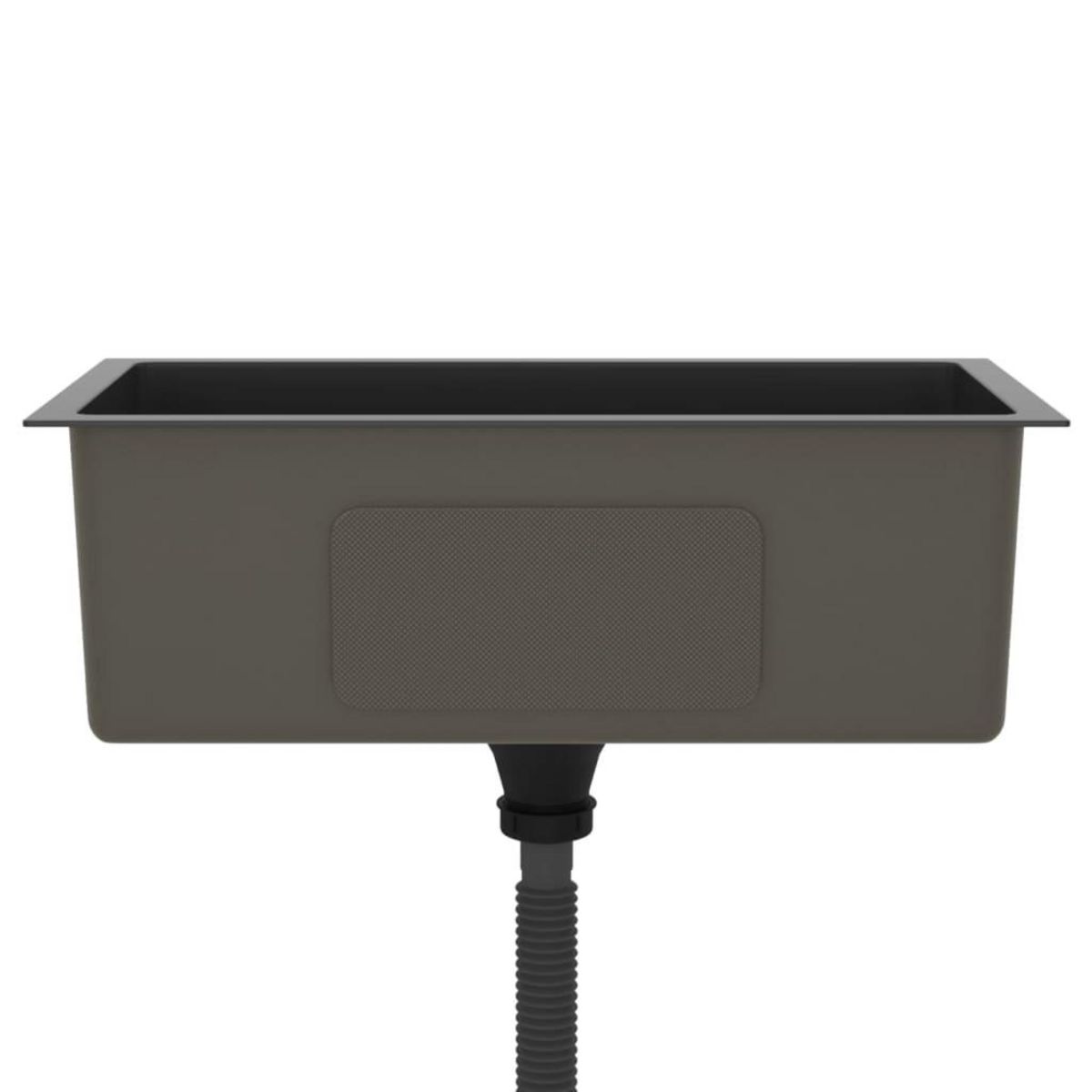 VIDAXL Evier de cuisine fait main Noir Acier inoxydable