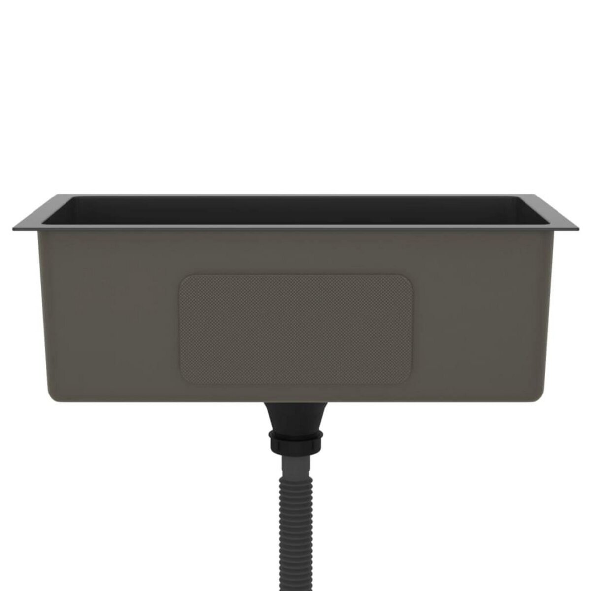 VIDAXL Evier de cuisine fait main Noir Acier inoxydable