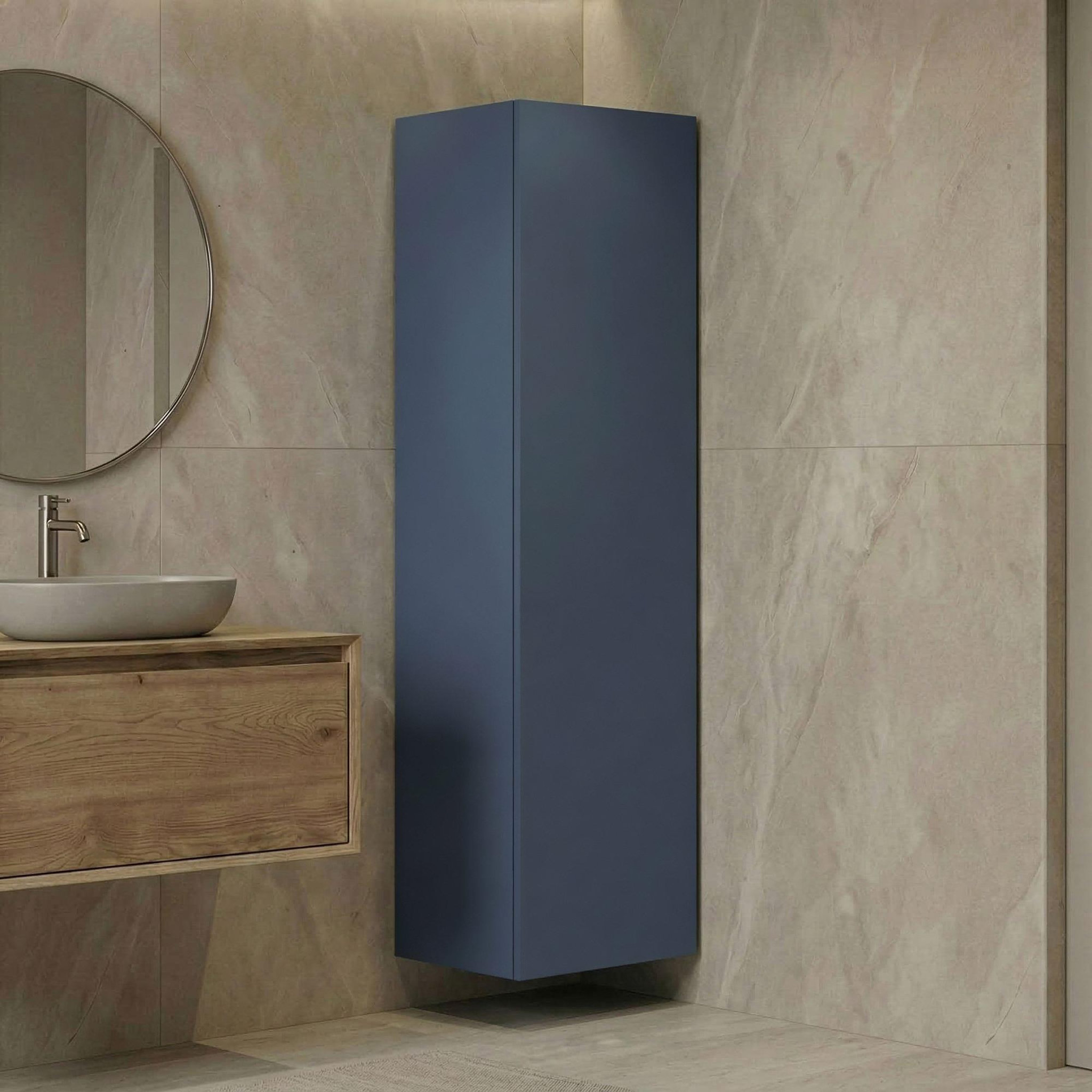 Voir la diapositive 2 : Habitat et Jardin Armoire de Salle de Bain  Ferla 30  - 30 x 25 x 100 cm - Petrol Blue