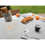 SOLEIL D'OCRE Nappe en coton rectangle anti-tâches BAGUETTE. Coloris disponibles : Gris