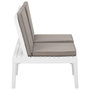 Voir la diapositive 3 : VIDAXL Banc de salon de jardin avec coussin Plastique Blanc