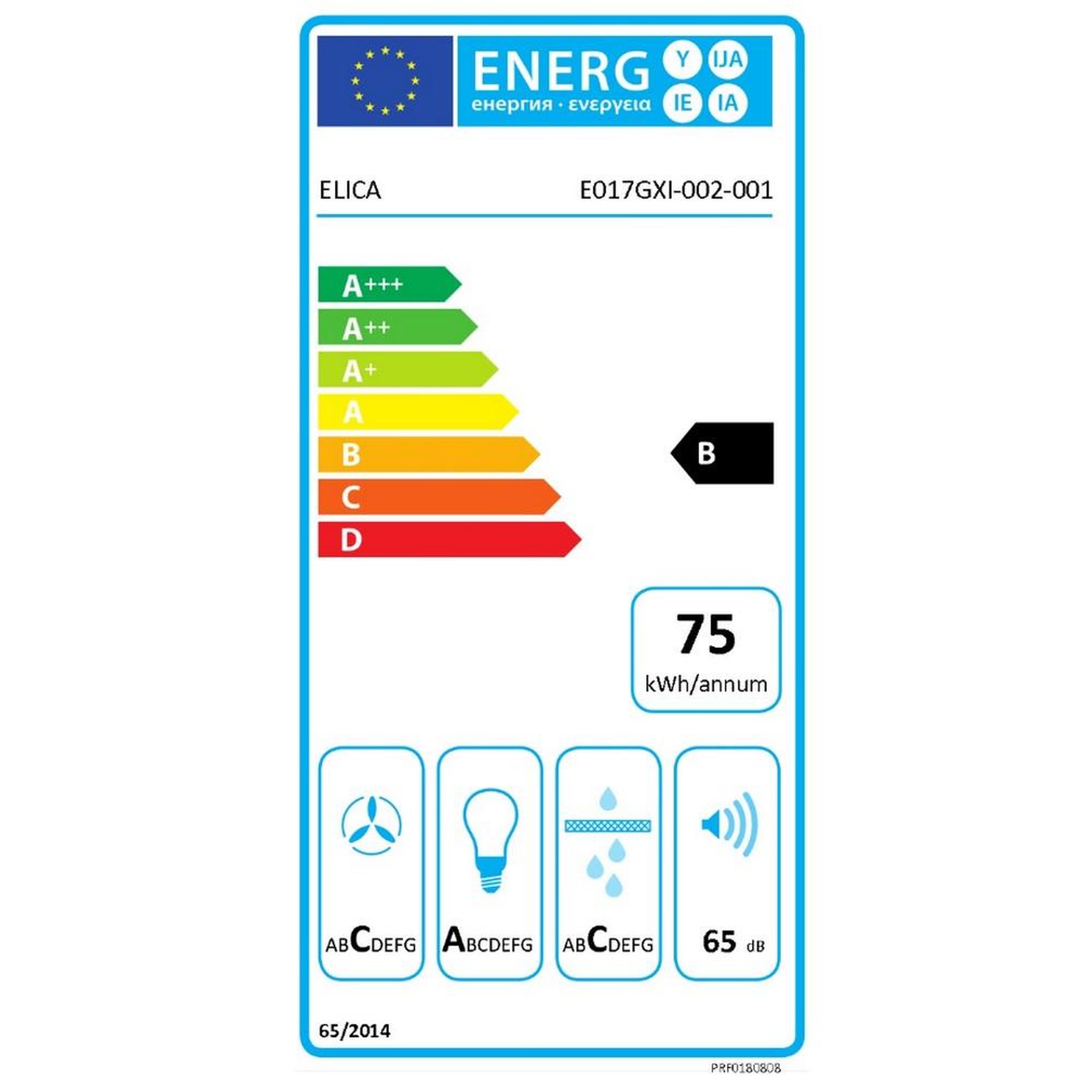 Voir la diapositive 2 : ELICA Groupe filtrant 52cm 65db 580m3/h gris - prf0180808