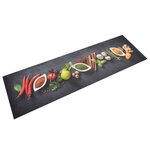 VIDAXL Tapis de cuisine lavable impression d'epices 45x150 cm velours