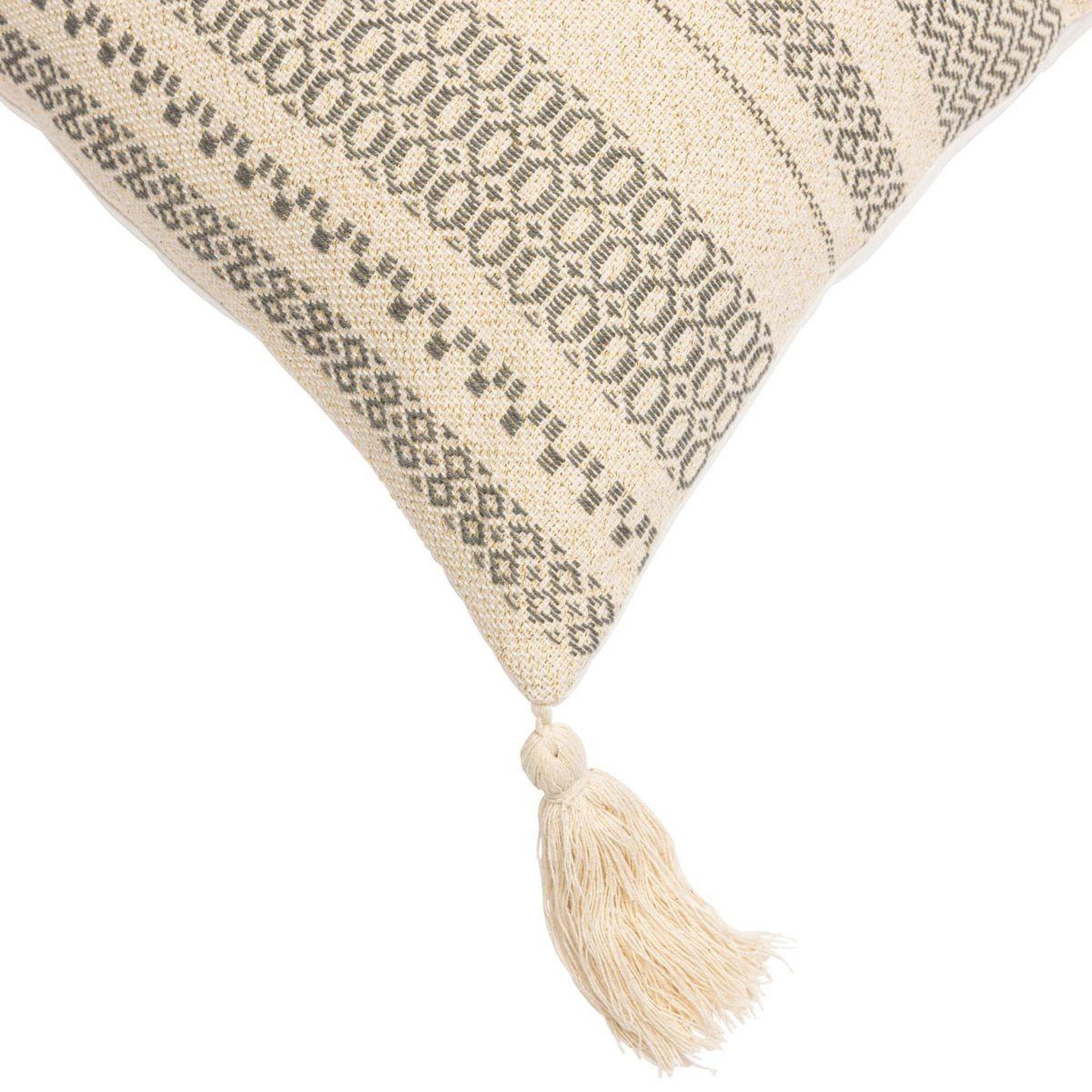 Voir la diapositive 3 : Douceur d'Intérieur Coussin déco à pompons  solando  45x45cm naturel