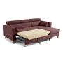 Voir la diapositive 4 : BEST MOBILIER Alicante - canapé d'angle réversible convertible avec têtières - coffre - 4 places - en tissu texturé