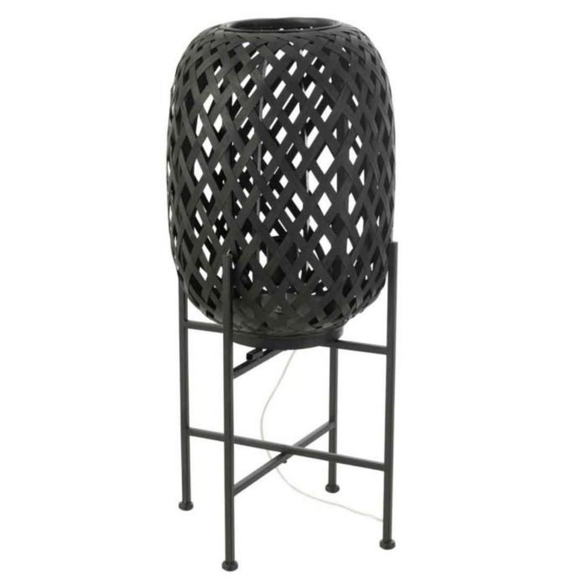 Paris Prix Lampadaire en Bambou  Holga  70cm Noir