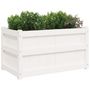 Voir la diapositive 4 : VIDAXL Jardiniere blanc 90x50x50 cm bois de pin massif