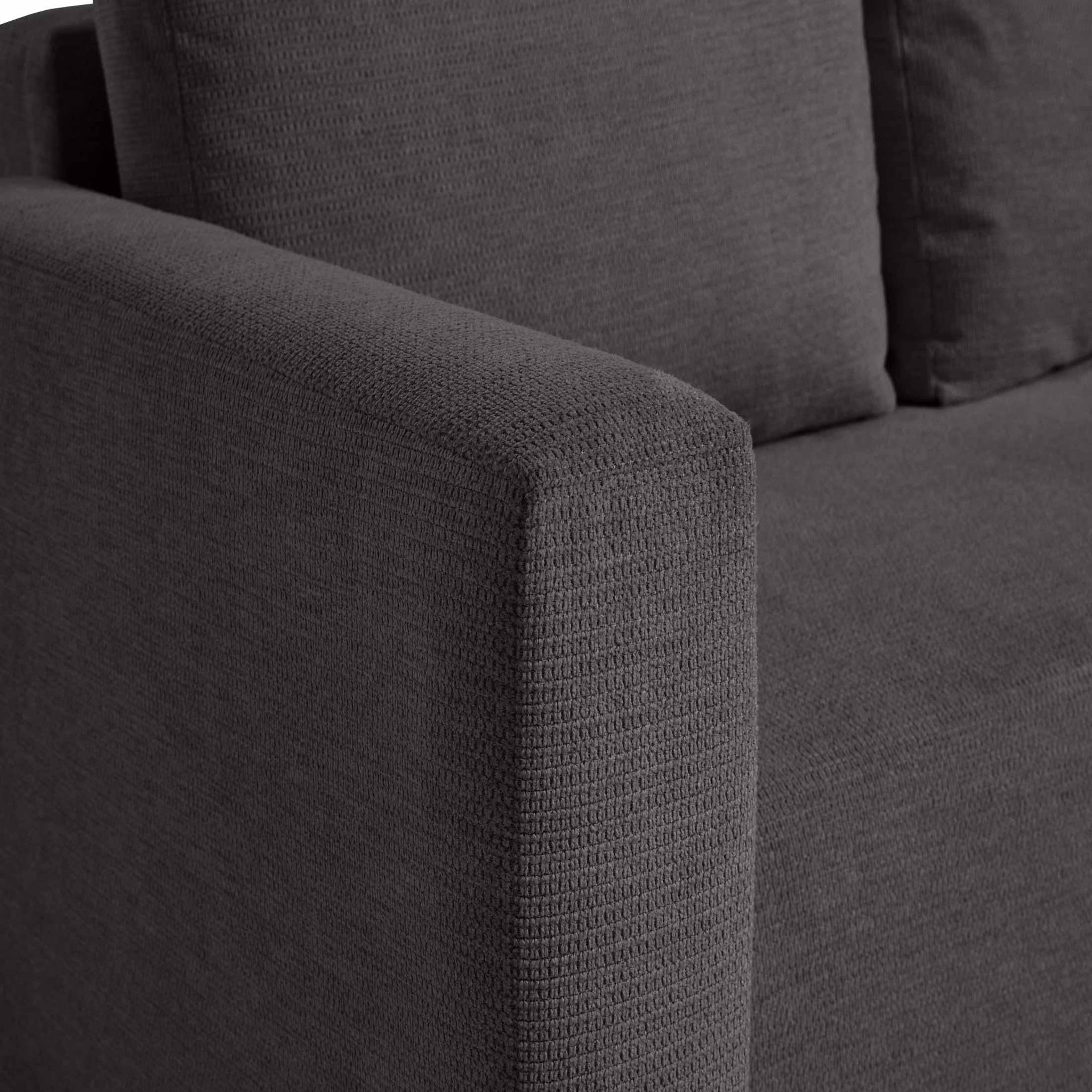Voir la diapositive 6 : BEST MOBILIER Canopy - canapé d'angle réversible - 4 places - convertible avec coffre - en tissu texturé