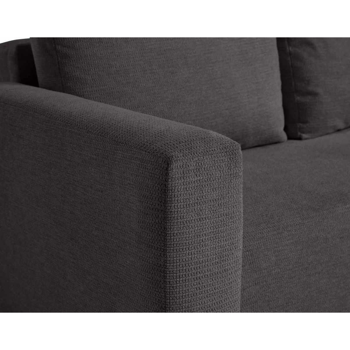 BEST MOBILIER Canopy - canapé d'angle réversible - 4 places - convertible avec coffre - en tissu texturé